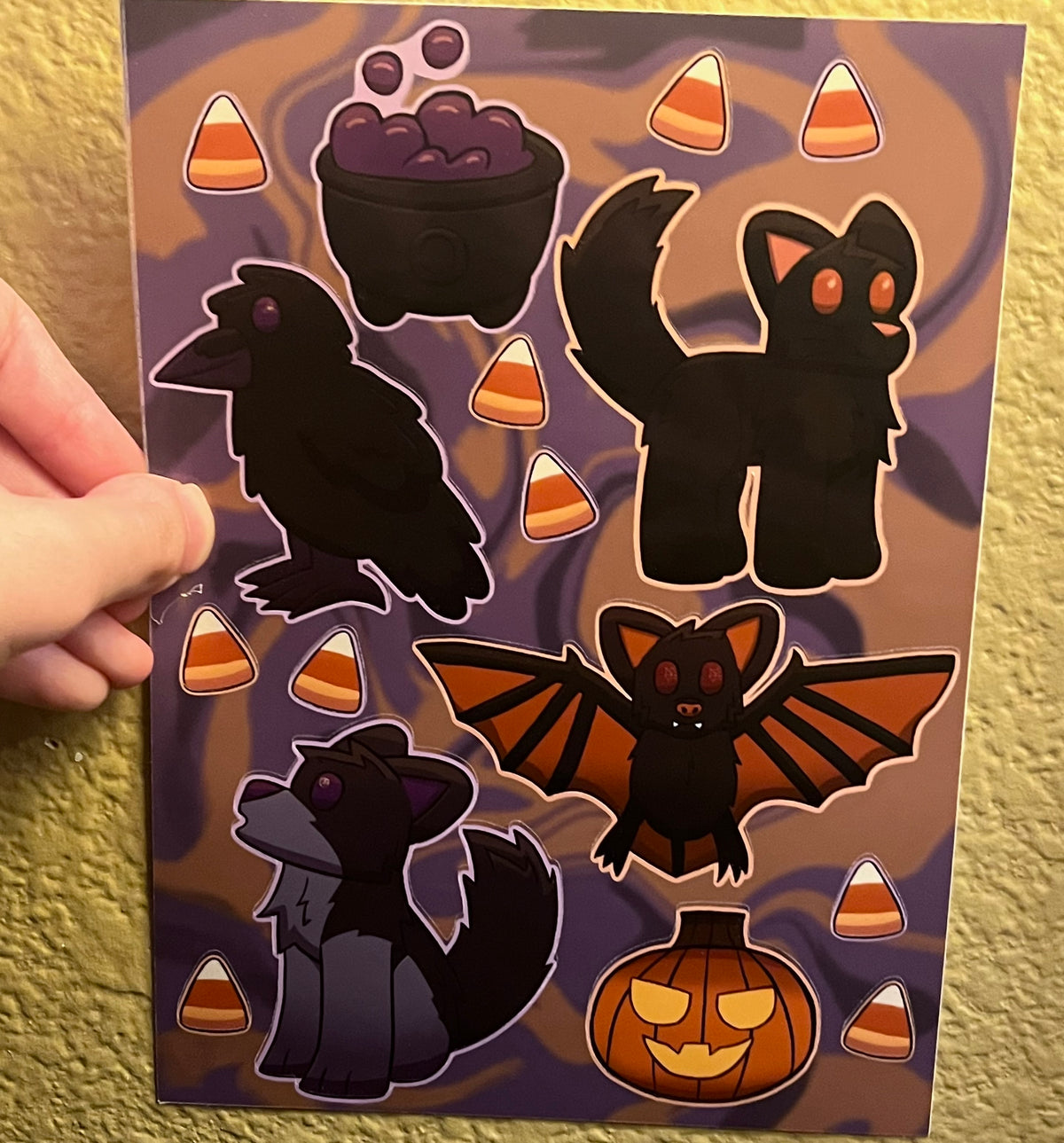 Halloween Animals Sticker Sheet