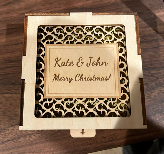 Wooden Gift Box for the Holidays