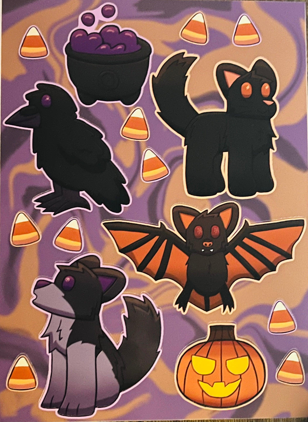 Halloween Animals Sticker Sheet