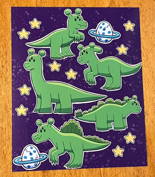 Alienosaur Sticker Sheet