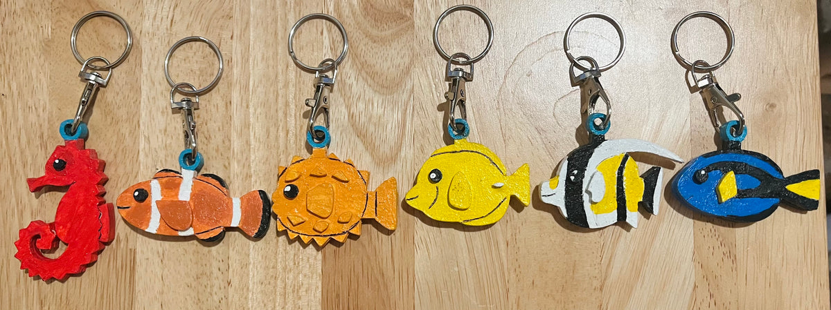 Fish Keychain Set (6 Keychains)