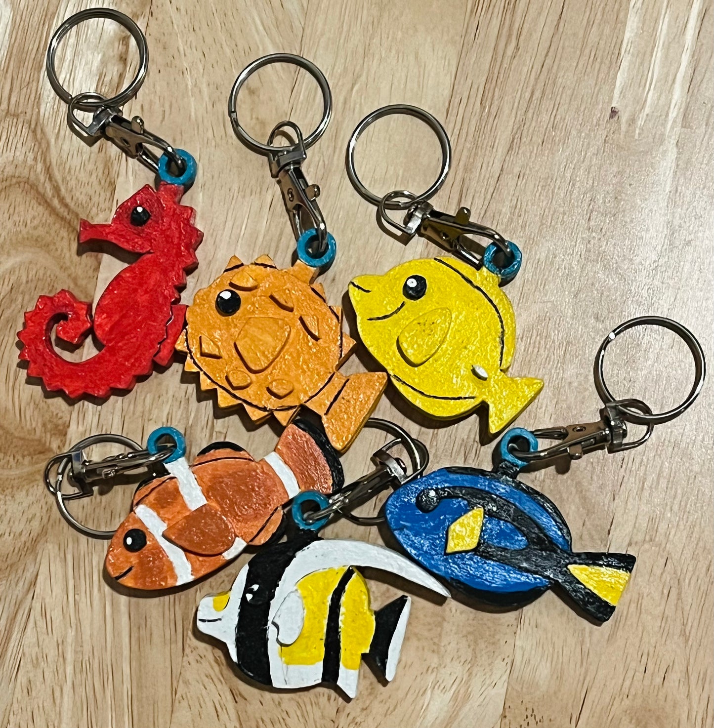 Fish Keychain Set (6 Keychains)