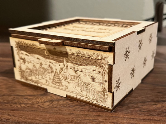 Wooden Gift Box for the Holidays